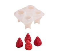 Moules De Bougies 3D À Fraises Moulages En Silicone Plâtres Fabrication De Savon Moulages À Fraises Moules En Silicone Plâtres