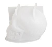 Moules de bougies d'Halloween 3d Skull Moule de silicone 3x2.3 Moules bougies crâne facile à mourir, ornement d'Halloween DIY pour le savon Cake Cake Chocolate Decor, Silicone