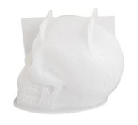 Moules de bougies d'Halloween 3d Skull Moule de silicone 3x2.3 Moules bougies crâne facile à mourir, ornement d'Halloween DIY pour la cire savon époxy Cake Chocolate Decor