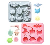 Moules De Chocolat D'Halloween - 6.3x5.71x0.91 Inc Moules De Fabrication De Bonbons | Mouls De Chocolat En Silicone 2 Pièces Pour Les Bonbons De Cuisine Classe Home Bakers Événements Caterers Pâtres C