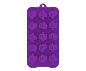Moules de chocolat en silicone Halloween - Moule à bonbons gélifiés au chocolat d'Halloween, 15 cavités, compatible micro-ondes, pour mini-savons, pâtisseries, gâteaux, cire fondue, mini-bougies