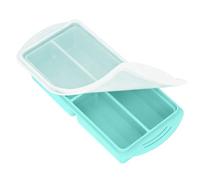 Moules de congélation en silicone pour soupes - 4 compartiments avec couvercle - Passe au micro-ondes - Moules de congélation en silicone avec couvercle - Pour sauces, bouillon, restes et repas - Pour