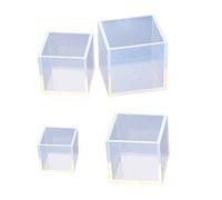 Moules De Coulée De Résine Carrée De Cube Grand Moule En Silicone Transparent Pour La Résine Époxy Rédaction D'accessoires De Fabrication De Bricolage 4pcs (20/25/35/50 Mm)