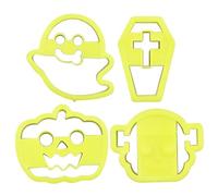 Moules De Coupe-cuisson - Ensemble De Tampons À Pâtisserie | Cartoon Halloween Cookie Stamps & Cutters | Moule De Biscuits À Biscuits Et Sandwich | Décorations De Gâteaux, Fondant, Chocolat, Outils De