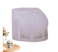 Moules de crâne pour résine - Moule en silicone de crâne de rose de 7,2 cm | Moulee à bougie parfuée de 167 ml | Moulle en silicone en pâtre pour gâteau au chocolat, savon fait main, décoration d'Hall