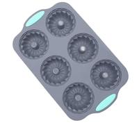 Moules de cuisson de Noël - Plateau flexible à 6 trous - Moules à glaçons en forme de couronne de Noël | Pour gâteaux, bonbons, friandises, boissons, fêtes, rassemblements, festivals, famille, femmes