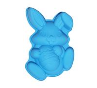 Moules de cuisson en silicone avec lapins et œufs décoratifs résistants à la chaleur 230 °C flexibles pour divers desserts