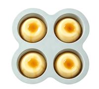 Moules de cuisson en silicone Moule Rond Antiadhésif Réutilisable 4 Cavités | Moule à Cake Pour bonbons gélifiés savon bougie art créatif fête gelée pudding Gris