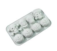 Moules de cuisson en silicone - Moules à bonbons en forme de tête de mort avec 8 grilles - Flexible - Passe au lave-vaisselle - Silic0ne M0ulds | Fournitures de cuisine uniques pour Halloween