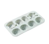 Moules de cuisson en silicone - Plateau à bonbons en forme de tête de mort, 8 moules d'Halloween à grille, construction robuste et résistante à la chaleur, fonction passe au lave-vaisselle, outil de c