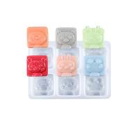 Moules de cuisson flexibles en silicone à 6 cavités uniques en forme d'animal pour pâtisseries créatives et desserts faciles à nettoyer