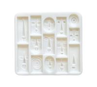 Moules de cuisson - Outils de bonbons artistiques | Modèle de gâteau | Design visage abstrait antiadhésif - Impression 3D réutilisable pour chocolat, mousse, bougies, savon, fournitures de cuisine