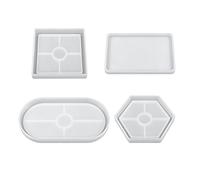 Moules De Dessous De Verre - Décoration Réutilisable En Silicone De 200 G, Kit De Moulage De 4 Pièces, Moules Flexibles Pour L'art De La Maison | Fournitures De Fabrication De Bricolage Pour Vacances,