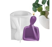Moules de fabrication de bougies | Moule à bougie familial mignon, moules en résine époxy pour support de joues, moule à bougies, artisanat en silicone en forme humaine