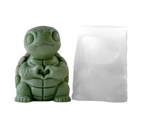 Moules de fabrication de bougies - Silicone en forme d'animal - Outils d'artisanat faciles à démouler | Tortue grenouille chiot 6,3 x 6,3 x 8,2 cm 6,3 x 5,5 x 7,8 cm 6 x 5,5 x 8,5 cm - Fournitures de
