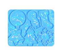 Moules de flocons de neige en silicone - Ombre lumineuse holographique - Forme d'arbre de Noël - En résine époxy - Porte-clés - Pendentif - Boucles d'oreilles holographiques - Résine époxy - Ornements