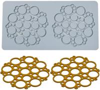 moules de Fondant de Dentelle de gaufrage, 2 Trous Bulles Vendos85