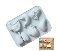 Moules De Grandes Formes Organes - Moules De Silicone Cérébral Amour Humain Amour De Chocolat Cérébral Pour La Cuisson Coupcake Topper Socon Chocolatement De Forme De Casque Pour La Gelée De Dé