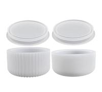 Moules de jardinières en silicone, 2pcs moules de bougies en béton antiadhésifs, moule flexible à pot à fleurs pour les bougeoirs et coulée en vase