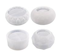 Moules de jardinières en silicone, 4pcs Moules de pot à fleurs en béton bricol