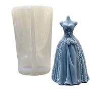 Moules de mariage en silicone pour résine époxy, robe de princesse, plâtre, décoration de robe de mariée, ornement en silicone résine époxy