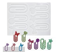Moules de marque-pages pour moulage époxy - moule en silicone pour trombone en forme de marque-page moule à marque-pages, outils de création de signet à libération facile, outils hommes femmes