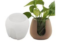 Moules de moulage - Formes faites à la main pour pots de fleurs | Moules ronds réutilisables en silicone, pour la maison, les bougeoirs, le plâtre, le ciment et le béton, conteneurs de stockage faits