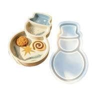 Moules de moulage pour argile plâtre, porte-savon, bougie | Moules à plateau pour époxy - Moule en silicone réutilisable pour sapin de Noël divisé en résine