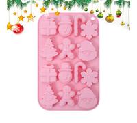 Moules de Noël - 14 moules à pâtisserie antiadhésifs - Moules à bonbons de Noël - Pour la pâtisserie et les loisirs créatifs et les fondants, les bonbons, le savon