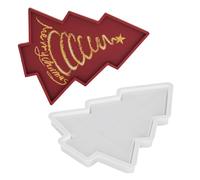 Moules de Noël - 7,09 × 5,51 pouces de moule à plateau d'arbre de Noël en silicone, moule à assiette flexible durable pour décoration intérieure, petit métier et utilisation de la cuisine | Mouses de