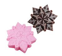 Moules de Noël en silicone, moule en silicone flocon de neige,Moule à gâteau en forme de rondelle, moules à flocons de neige - Moules à bonbons de Noël, moules à gâteaux, à biscuits pour
