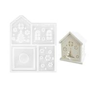 Moules de Noël en silicone - Moule pour bougies de maison, Noël | Construire Igloo maison de Noël moule en silicone maison creuse outil de broyage créatif maison creuse bougeoir