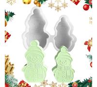 Moules de Noël en silicone, moules de Noël en silicone | Moule en silicone pour bonhomme de neige d'hiver - Moule Sope multifonctionnel antiadhésif, moule en silicone pour bonhomme de neige pour réel