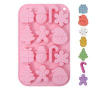 Moules de Noël en silicone, plateau anti-adhésif à 14 cavités | Moules à savon de Noël, pour travaux manuels, pâtisserie, fondant, gâteau, nourriture, bonbons, savon, biscuits