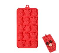 Moules de Noël en silicone pour la cuisson à 15 cavités DIY | Moules à glaçons de Noël en silicone pour cire, argile, savon, biscuits, dessert, gelée, fête, maison, cuisine, boulangerie