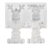 Moules de Noël en silicone pour résine, moules faits à la main | Moules à bonbons de Noël, pour bonbons, sucre, fondant, pâtisserie, fête d'hiver, vacances, artisanat, porte-clés, décoration, centre