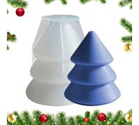 Moules de Noël - Moule en silicone en forme d'arbre pour loisirs créatifs, décoration festive facile à démouler, outils d'artisanat pour bougies, savon, résine époxy, décoration d'intérieur, savon