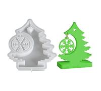 Moules de Noël | Moules à Bougies Sapin de Noël et Flocons de Neige en Silicone | Créateur Arts & Crafts pour Plâtre Cire Savon | Décoration Intérieure Fête Foyer Table Bureau