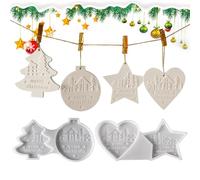 Moules de Noël,Moules Artisanaux en Silicone pour Sapin de Noël | Charme Réutilisable pour Plâtre Pâte à Modeler Béton - Pour Cuisine Porte Fenêtre Halloween