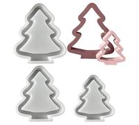 Moules De Noël | Moules Époxy D'arbre À Coulée En Résine - 3 Pièces Décorations De Noël Supplies Artisanales Pour Le Savon En Plâtre Projets D'art De Vacances En Cire De Vacances Favors Decor À La Mai