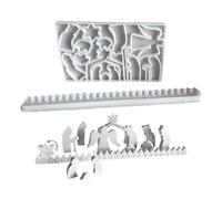 Moules de Noël pour résine - Lot de moules de compte à rebours pour Noël | Calendrier de compte à rebours Moules en silicone de Noël | Moules en résine époxy pour décoration de bureau, ca