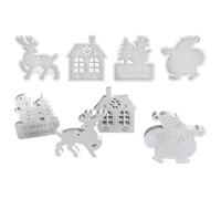 Moules de Noël pour résine - Moule en silicone pour sapin de Noël, breloque flocon de neige, plâtre, béton, argile à faire soi-même, décoration de vacances | Cheminée de mariage, porte, fenêtre