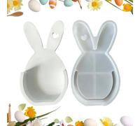 Moules de Pâques - Démoulage Facile Lapin Réutilisable,Pochoirs en Forme de Lapin de Pâques en Silicone - pour Résine Plâtre Décoration Fêtes Loisirs Créatifs Adultes
