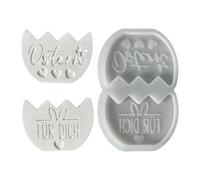 Moules de Pâques - Kit de bricolage de printemps facile - Moules en silicone pour œufs de Pâques - Décoration de fête - Pour résine, époxy, plâtre, projets artistiques, décorations de fête, honneurs