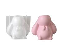 Moules de Pâques mignons flexibles et réutilisables DIY | Moules en silicone pour chandelier lapin Pâques pour cire résine époxy décoration maison et projets d'art printanier
