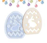 Moules de Pâques - Moule creux en forme d'œuf de lapin - Moule en silicone époxy pour décoration d'intérieur de Pâques