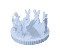 Moules de Pâques, plâtre lapin printanier, outil de moulage souple 3D, design flexible réutilisable, forme de lapin détaillée, parfaits pour la décoration de bougies, bijoux, projets d'artisanat