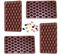 Moules de pilules 4pcs 7x4 55 Cavité Mini grains de café Moules chocolat Forme capsule sûre Pilule ovale pour fabriquer des pilules.