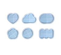 Moules De Plateau En Forme Fleur Coeur Nuage Avec Bord Porte-bougie À Bijoux Assiette Récipient Vaisselle Moule Moulage Résine Moule Moulage Résine Présentoir Bureau