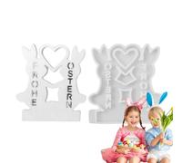 Moules de Porte-Bougie pour Pâques,Forme de Lapin pour Moulage - Moule en Silicone Anti-Adhérent pour Pâques - pour la Pâte à Modeler le Savon DIY Cadeau Fait Main Anniversaire Fête à la Maison